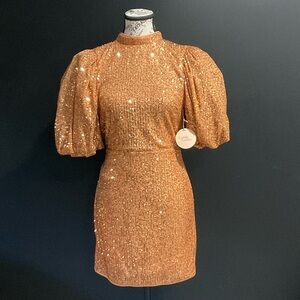 Camila Coelho Shimmering Gold Sequin Dress.  Gorgeous in person!